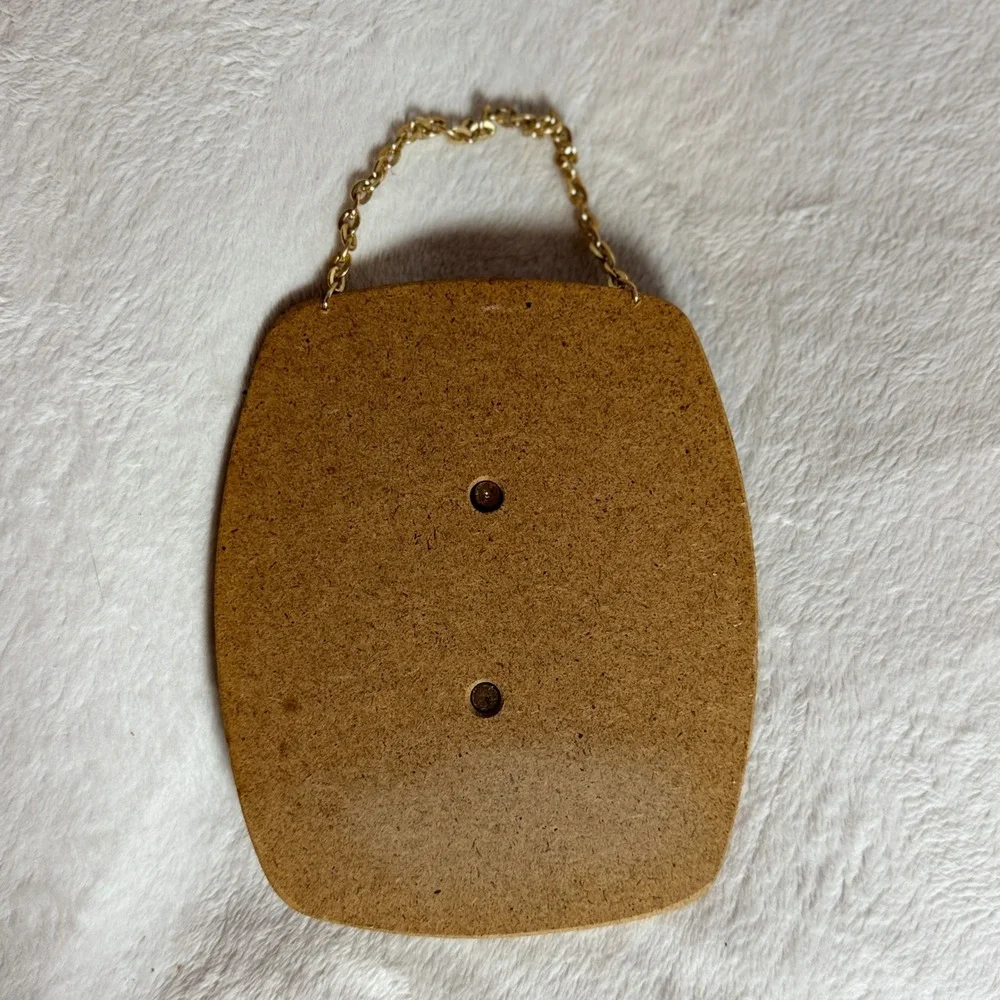 Garmisch (Germany) Wall Hanging Plaque Shield Crest on Wood Base 1970s Vintage